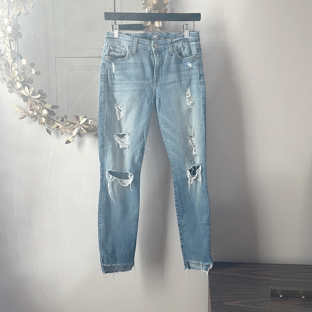 7 For All Mankind Ankle Skinny Jeans Size 27